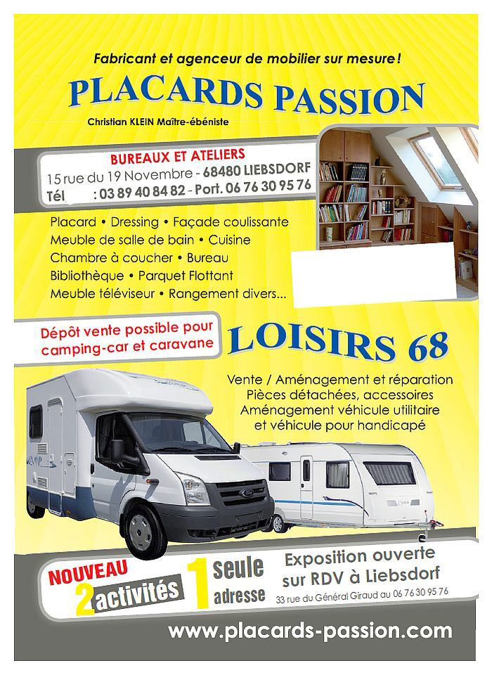 Loisirs68 aménagement et réparation ameublement camping cars